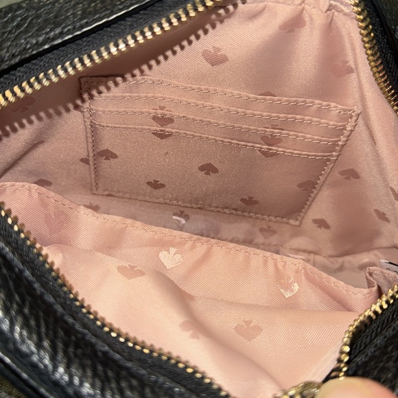 Kate Spade Bag Black Pebbled Leather Logo Camera Bag Crossbody Bag - Picture 12 of 17